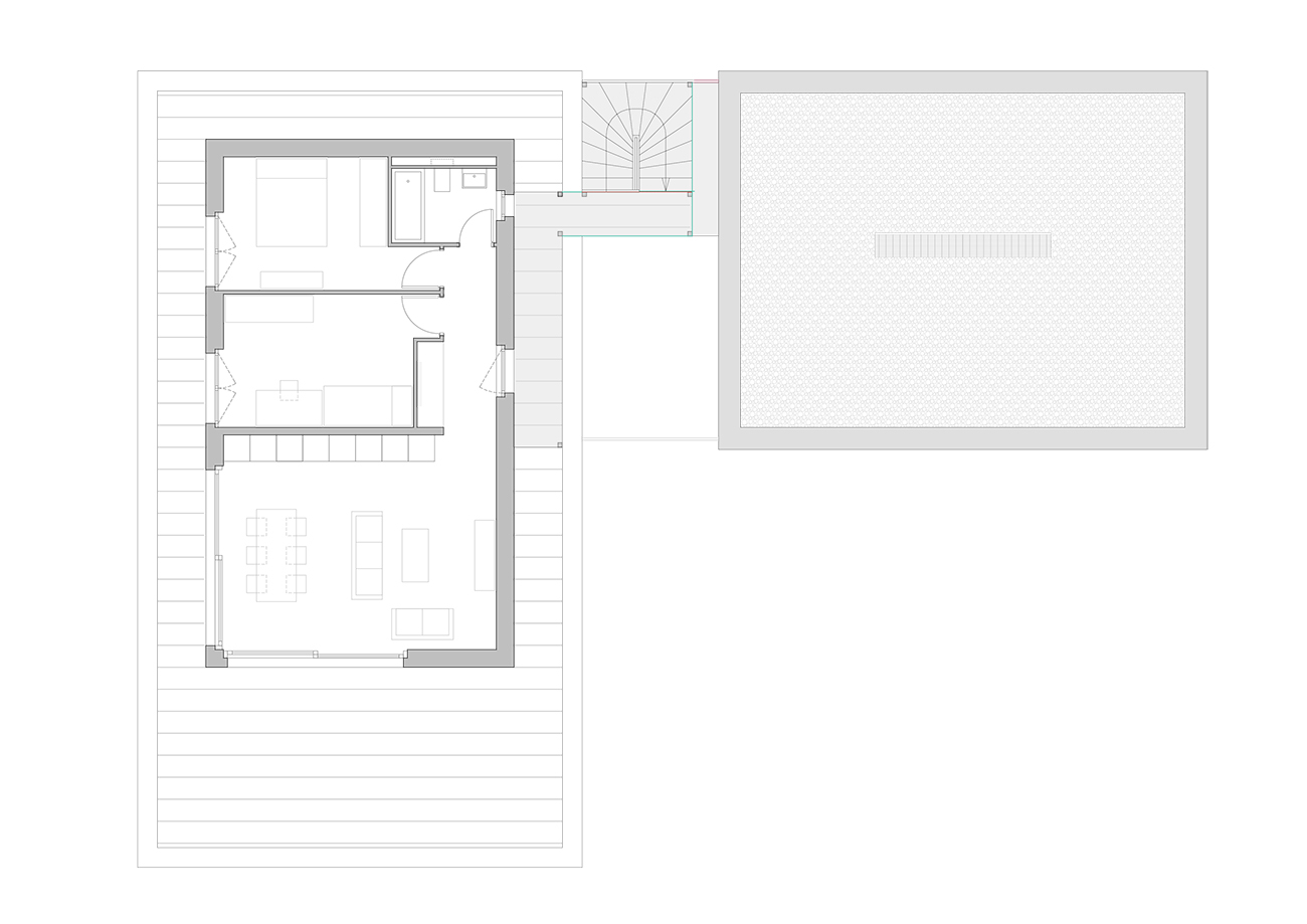 ram architectes – Transformation et extension – Poliez-Pittet couvert escalier